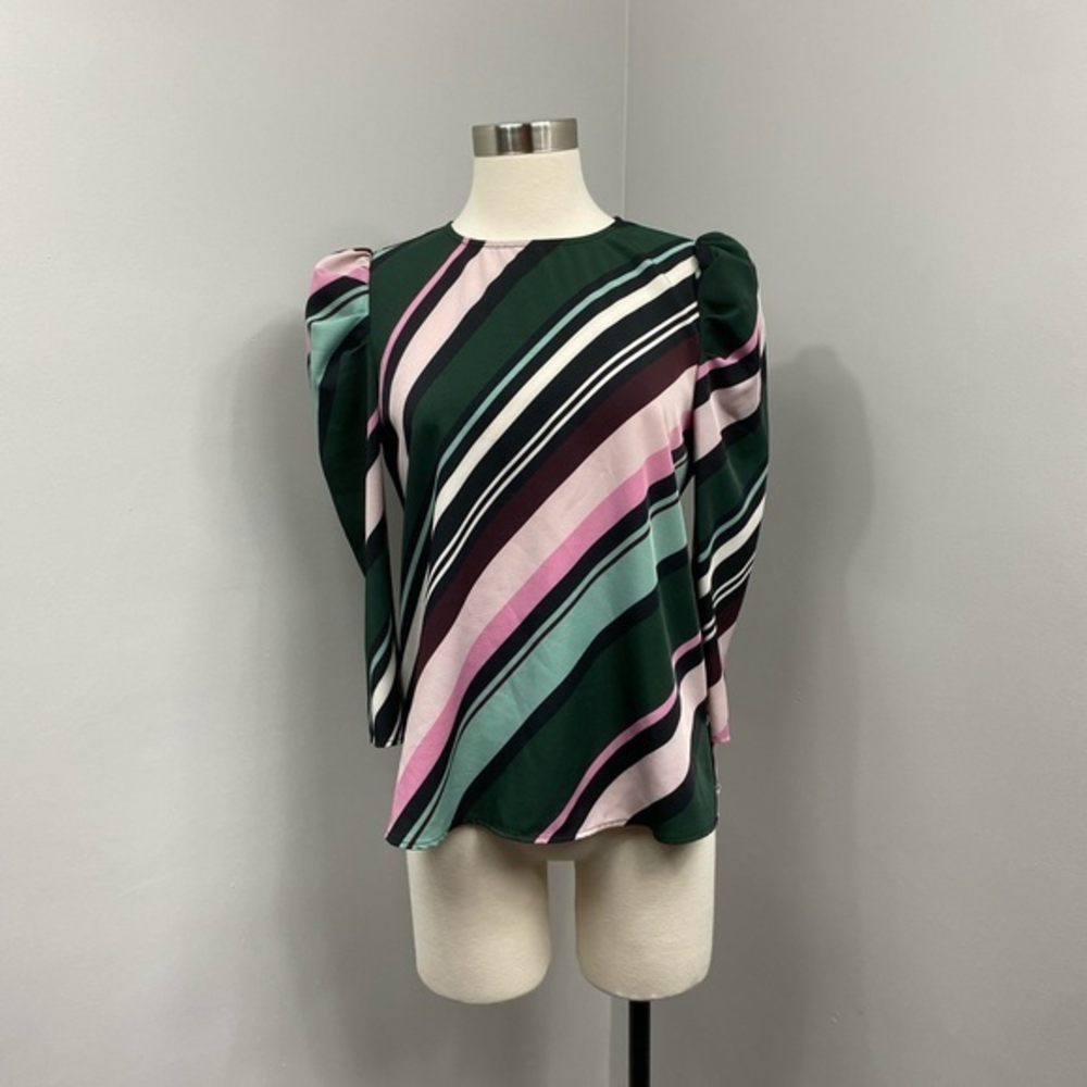 Vince‎ Camuto Green Stripe Top